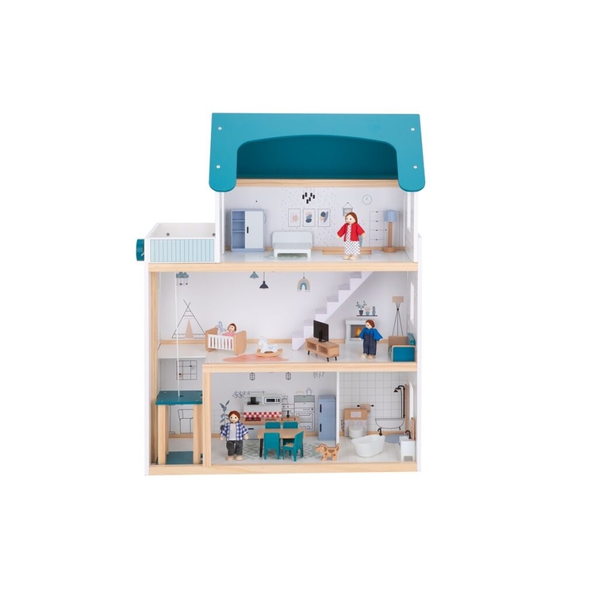 2Kids Toys - Ξύλινο κουκλόσπιτο Barbora