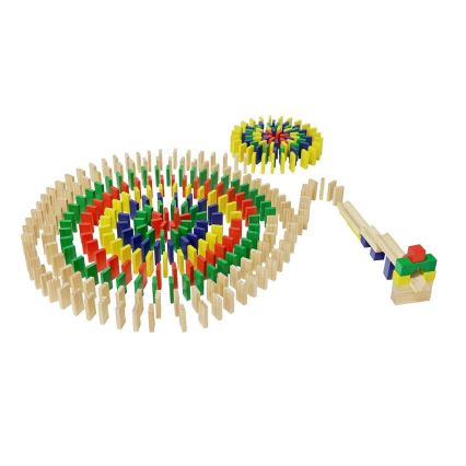 2Kids Toys - Ξύλινο πολύχρωμο ντόμινο, 400 τεμάχια