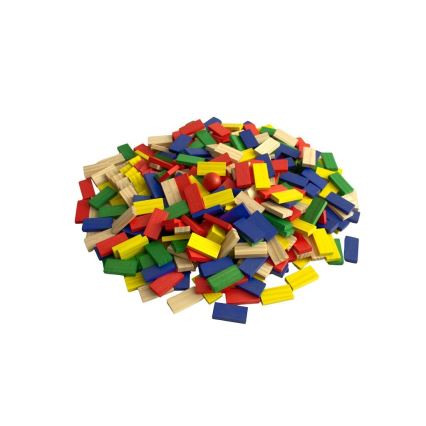 2Kids Toys - Ξύλινο πολύχρωμο ντόμινο, 400 τεμάχια