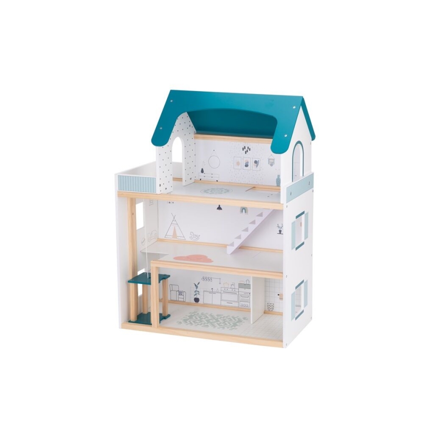 2Kids Toys - Ξύλινο κουκλόσπιτο Barbora