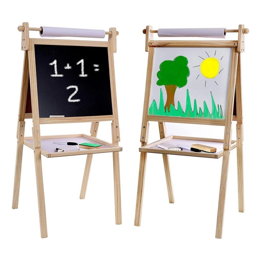 2Kids Toys - Ξύλινος πίνακας μαγνητικός / μαυροπίνακας διπλής όψης
