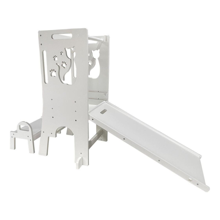 2Kids Toys - Πύργος εκμάθησης αναπτυσσόμενος  Γάτα με slide και μαυροπίνακα