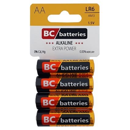 4 τμχ Αλκαλική μπαταρία EXTRA POWER AA 1,5V