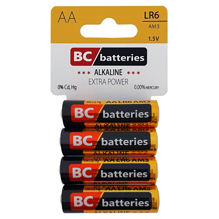 4 τμχ Αλκαλική μπαταρία EXTRA POWER AA 1,5V