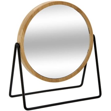 5five - Καλλυντικός καθρέφτης SWING 20,5x17,5 cm, στρογγυλός, από μπαμπού