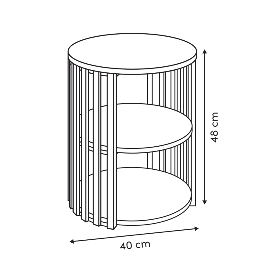 5five - Κομοδίνο GARDE 40x40 εκ. μπεζ