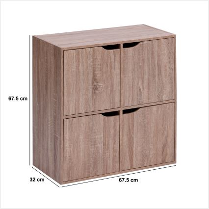 5five - Συρταριέρα TIDY 68x68x32 cm καφέ