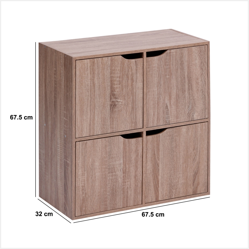 5five - Συρταριέρα TIDY 68x68x32 cm καφέ