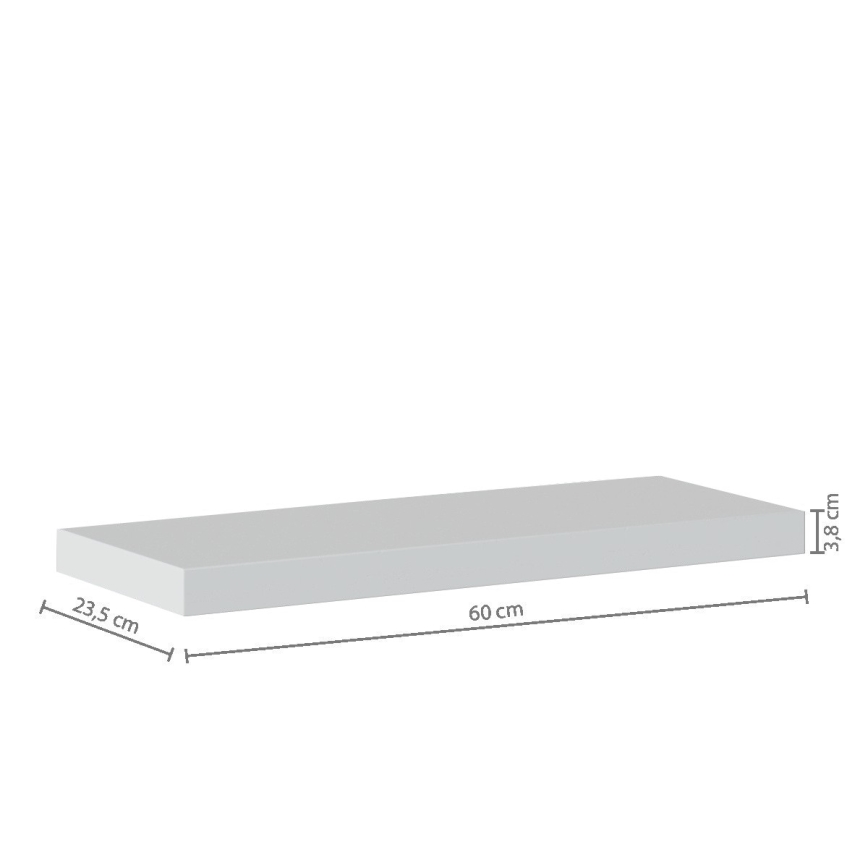 5five - Ράφι τοίχου HYLE 60x24 cm λευκό