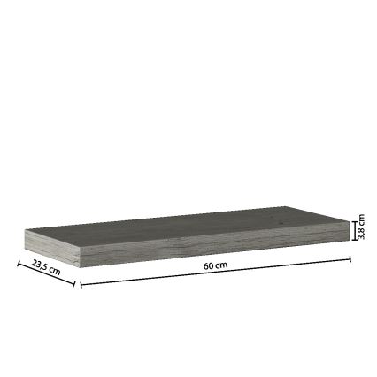 5five - Ράφι τοίχου HYLE 60x24 εκ. γκρι δρυς