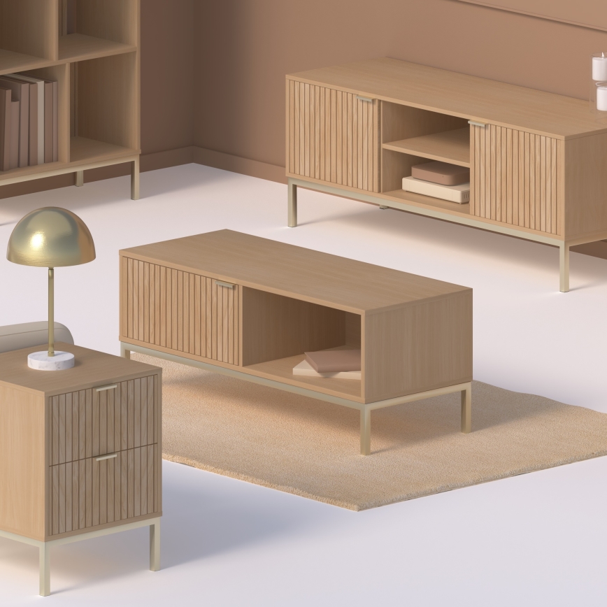 5five - Τραπεζάκι σαλονιού ESEN 100x40 cm καφέ