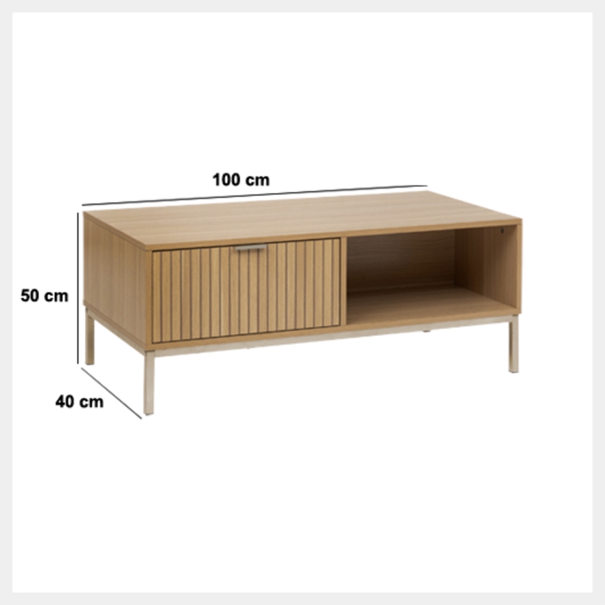 5five - Τραπεζάκι σαλονιού ESEN 100x40 cm καφέ