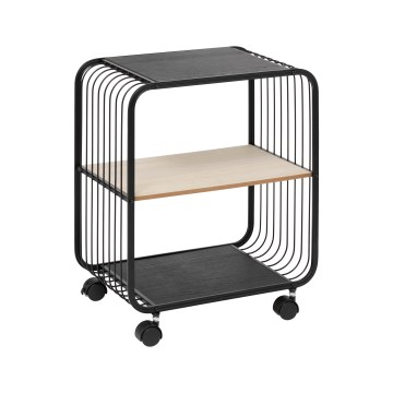 5five - Τραπεζάκι σερβιρίσματος/κινητό ράφι COLGE 53x43 cm μαύρο/μπεζ