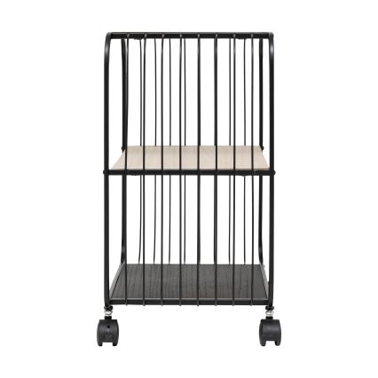 5five - Τραπεζάκι σερβιρίσματος/κινητό ράφι COLGE 53x43 cm μαύρο/μπεζ