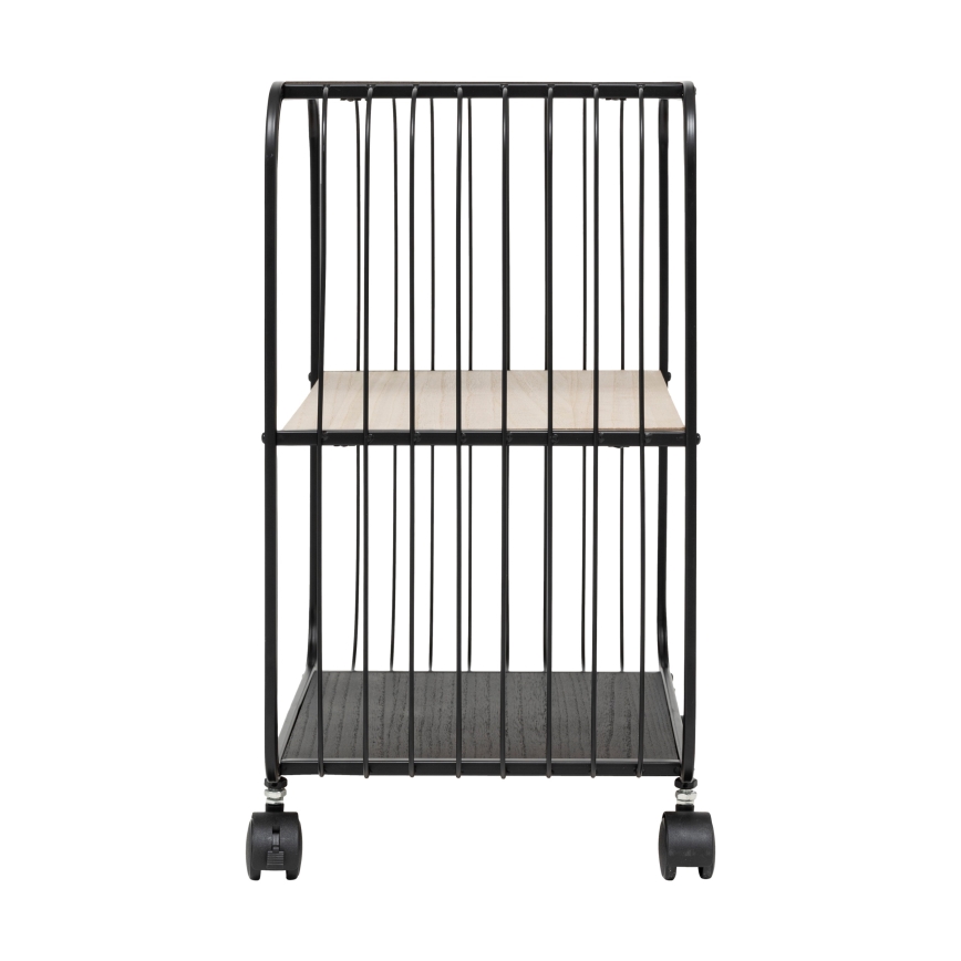 5five - Τραπεζάκι σερβιρίσματος/κινητό ράφι COLGE 53x43 cm μαύρο/μπεζ