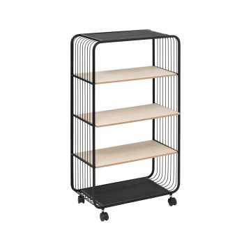 5five - Τραπέζι σερβιρίσματος/κινητό ράφι COLGE 97x55 cm μαύρο/μπεζ