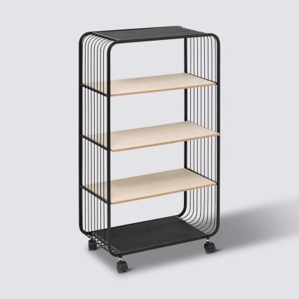 5five - Τραπέζι σερβιρίσματος/κινητό ράφι COLGE 97x55 cm μαύρο/μπεζ