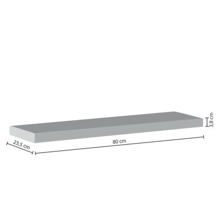 5five - Επιτοίχιο ράφι HYLE 80x24 cm λευκό