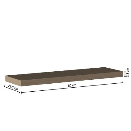 5five - Επιτοίχιο ράφι HYLE 80x24 cm, σε χρώμα δρυός