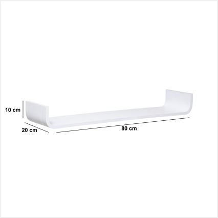 5five - Επιτοίχιο ράφι KAPTO 80x20 cm λευκό