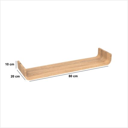 5five - Επιτοίχιο ράφι KAPTO 80x20 cm καφέ