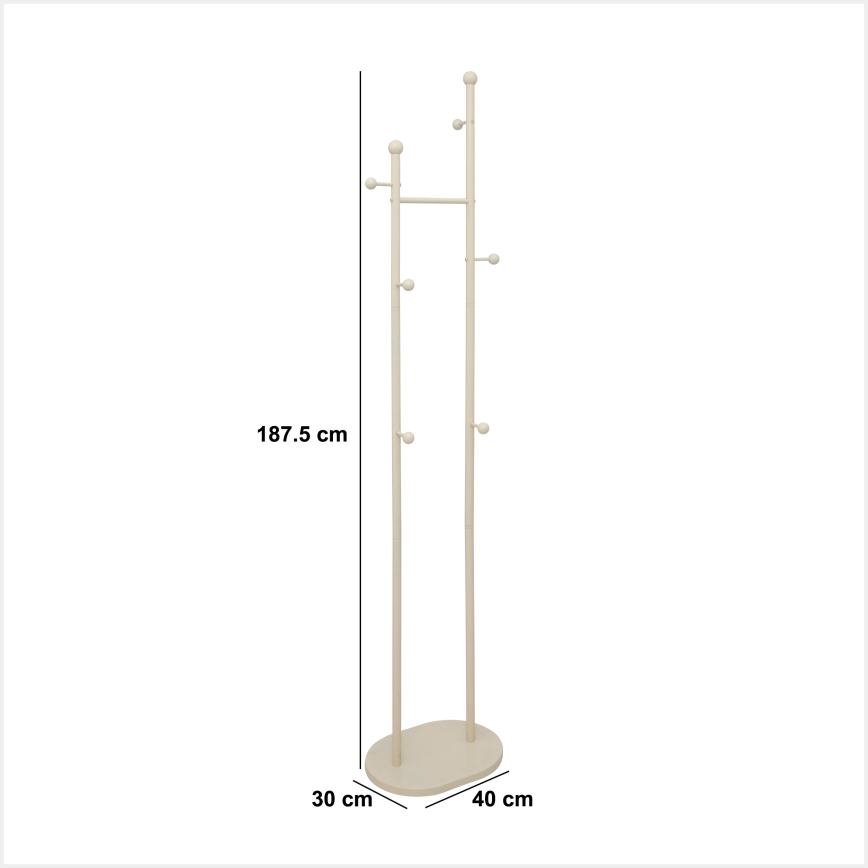 5five - Επιδαπέδια κρεμάστρα LENTY 188x40 εκ., σε κρεμ απόχρωση