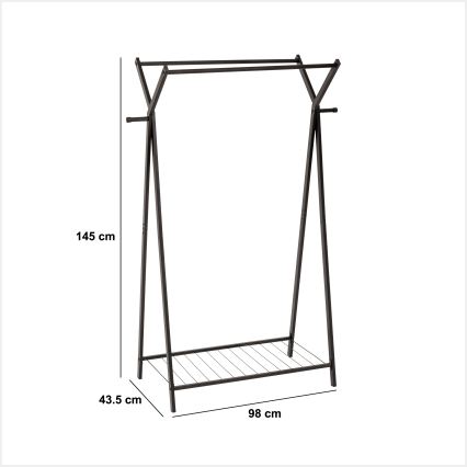 5five - Επιδαπέδια κρεμάστρα METY 145x98 cm μαύρη