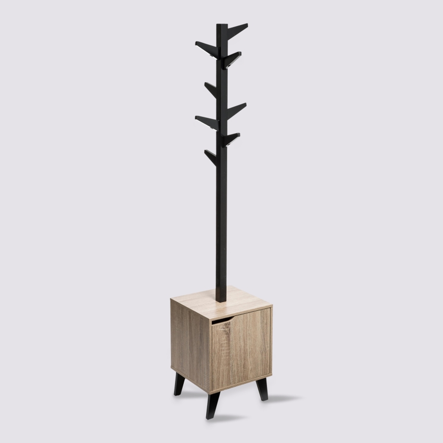 5five - Επιδαπέδια κρεμάστρα RAME 169x35 cm μαύρη/καφέ