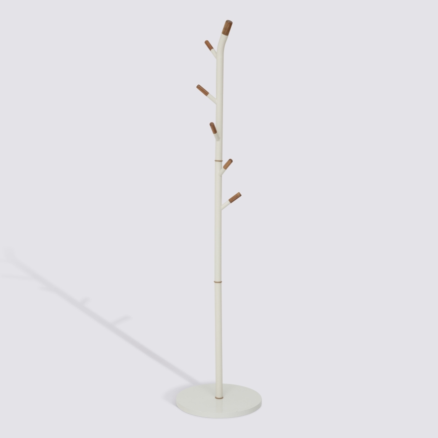 5five - Επιδαπέδια κρεμάστρα TALO 175,5x40 cm λευκό/καφέ