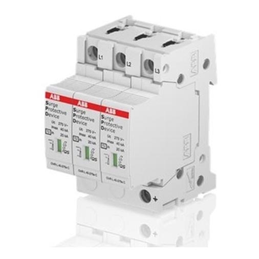 ABB 2CTB815710R1800 - Απαγωγός υπέρτασης OVR T1-T2 3L 12.5-275S P QS 230V