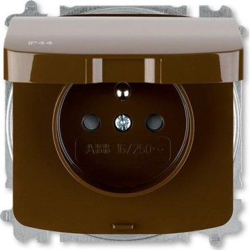 ABB 6619A-A06997 H - Οικιακή πρίζα χωρίς πλαίσιο TANGO 250V IP44 καφέ