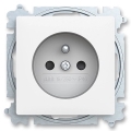 ABB 6619T-A06657 240 - Οικιακή πρίζα χωρίς πλαίσιο ZONI 250V ματ λευκή