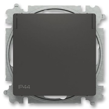 ABB 6619T-A06995 237 - Οικιακή πρίζα χωρίς πλαίσιο ZONI 250V IP44 ματ μαύρη