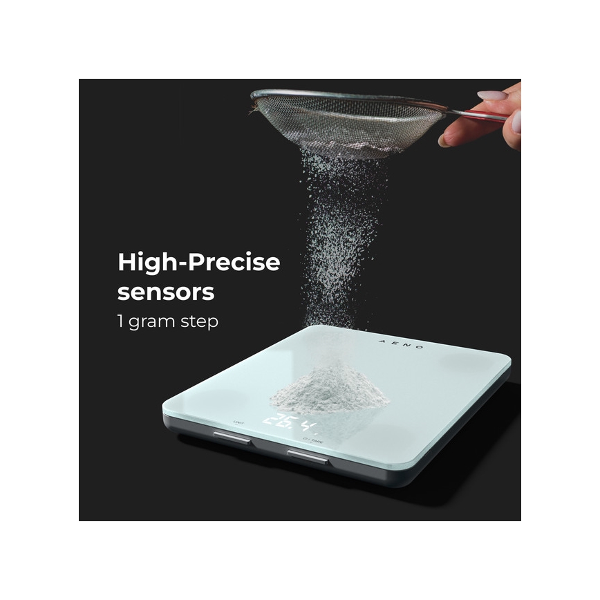 AENO - Έξυπνη ζυγαριά κουζίνας 3xAAA Bluetooth