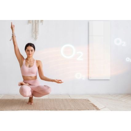 AENO - Έξυπνη ηλεκτρική υπέρυθρη θερμάστρα με οθόνη LED 700W χρονοδιακόπτης/θερμοστάτης IP44 Wi-Fi λευκό