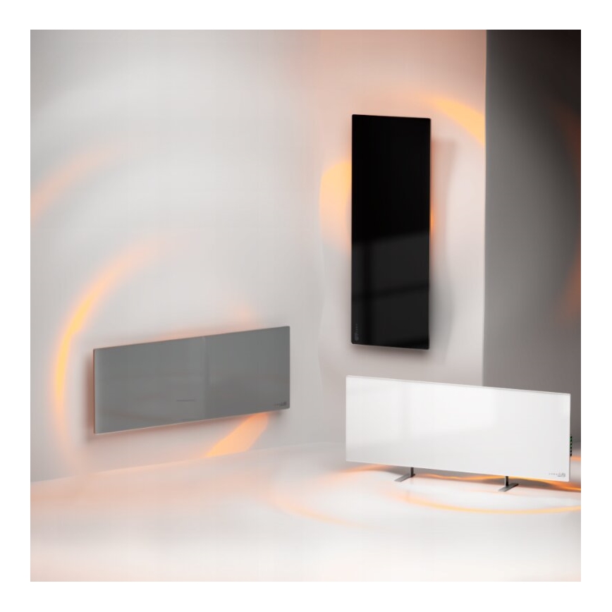 AENO - Έξυπνη ηλεκτρική υπέρυθρη θερμάστρα με οθόνη LED 700W χρονοδιακόπτης/θερμοστάτης IP44 Wi-Fi λευκό