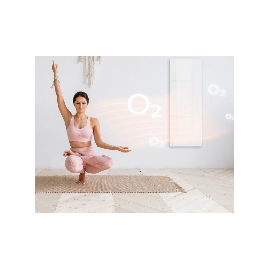 AENO - Έξυπνη ηλεκτρική υπέρυθρη θερμάστρα 700W με χρονοδιακόπτη/θερμοστάτη IP44 Wi-Fi λευκή