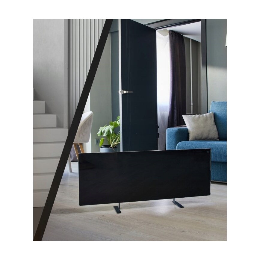 AENO - Έξυπνη ηλεκτρική υπέρυθρη θερμάστρα με οθόνη LED 700W χρονοδιακόπτης/θερμοστάτης IP44 Wi-Fi μαύρο