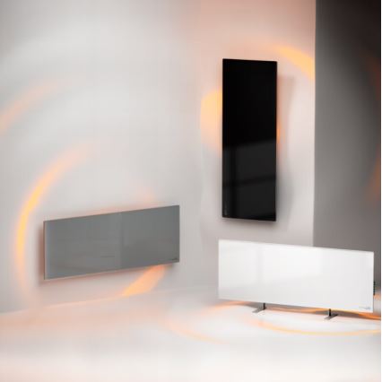 AENO - Έξυπνη ηλεκτρική υπέρυθρη θερμάστρα με οθόνη LED 700W χρονοδιακόπτης/θερμοστάτης IP44 Wi-Fi μαύρο