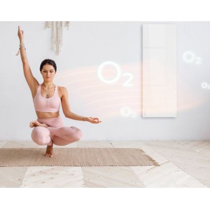 AENO - Έξυπνο ηλεκτρικό υπέρυθρο θερμαντικό πάνελ 700W χρονοδιακόπτης/θερμοστάτης IP44 Wi-Fi λευκό