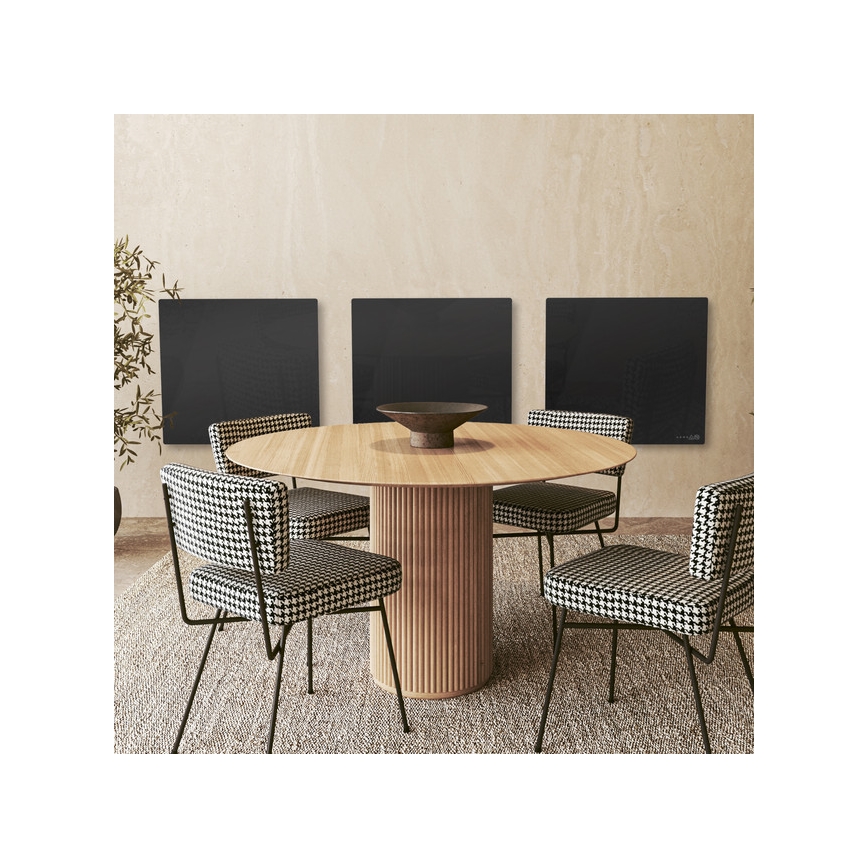 AENO - Έξυπνο ηλεκτρικό υπέρυθρο θερμαντικό πάνελ 500W με χρονοδιακόπτη/θερμοστάτη, Wi‑Fi, μαύρο