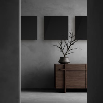 AENO - Έξυπνο ηλεκτρικό υπέρυθρο θερμαντικό πάνελ 500W με χρονοδιακόπτη/θερμοστάτη, Wi‑Fi, μαύρο