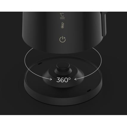 AENO - Έξυπνος βραστήρας με LED οθόνη 1,7 λτ 2200W/230V μαύρο