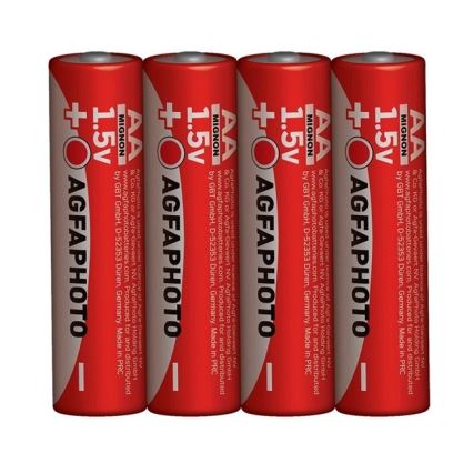 4 τμχ Μπαταρία ψευδαργύρου AA 1,5V