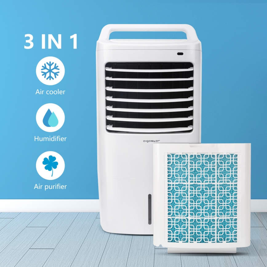 Aigostar - Αir cooler 60W/230V λευκό + τηλεχειριστήριο