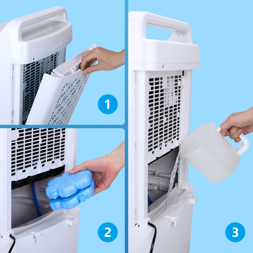 Aigostar - Αir cooler 60W/230V λευκό + τηλεχειριστήριο