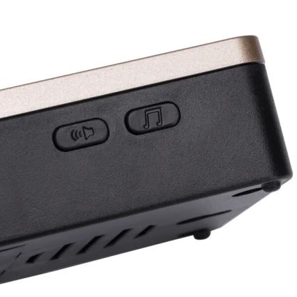 Aigostar - Ασύρματη κουδούνι 3xAA/12V IP44 μαύρο/χάλκινο