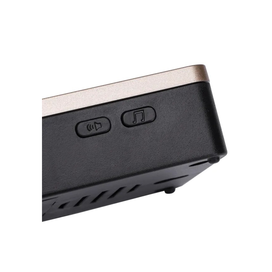 Aigostar - Ασύρματη κουδούνι 3xAA/12V IP44 μαύρο/χάλκινο