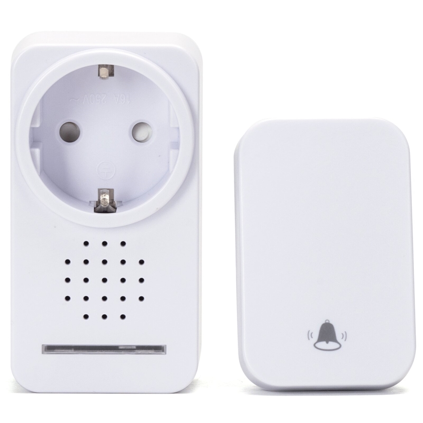 Aigostar - Ασύρματο κουδούνι πόρτας 1Z 230V IPX4 λευκό