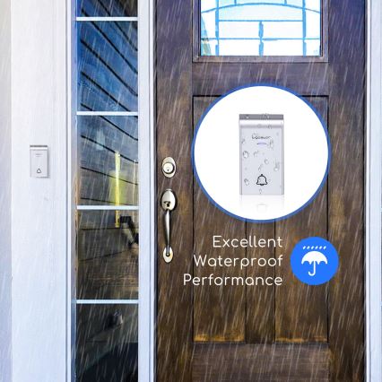 Aigostar - Ασύρματο κουδούνι για πρίζα 230V/12V IP44 λευκό